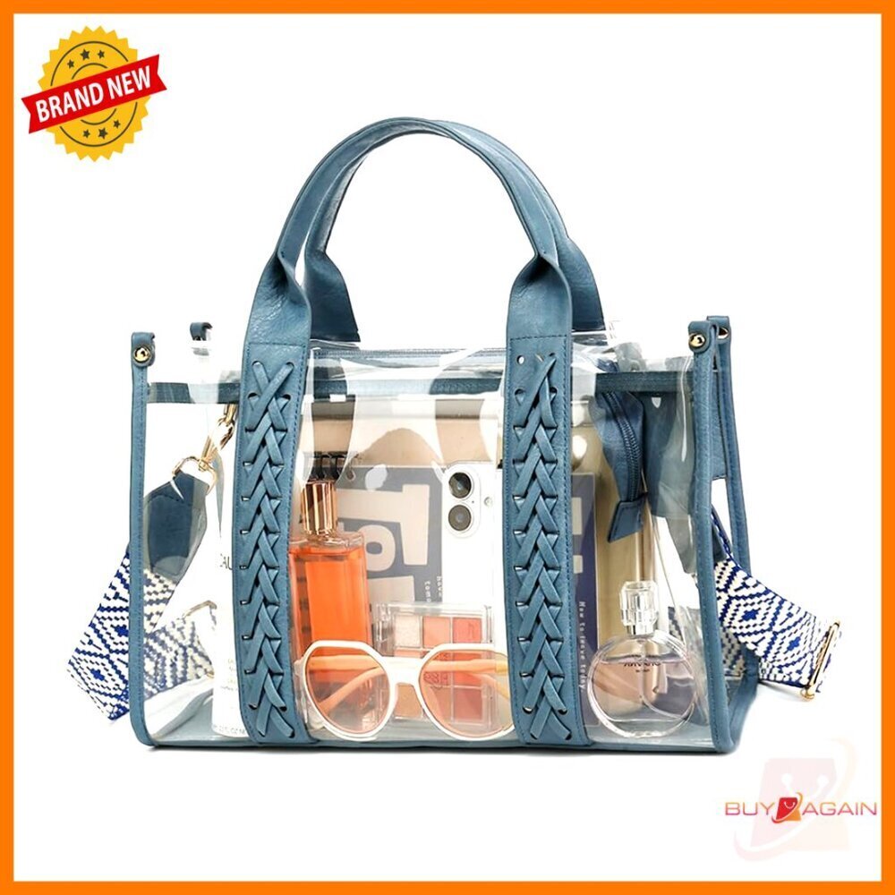 Clear Stadium Approved Tote Bag Waterproof Crossbody Handbag Large